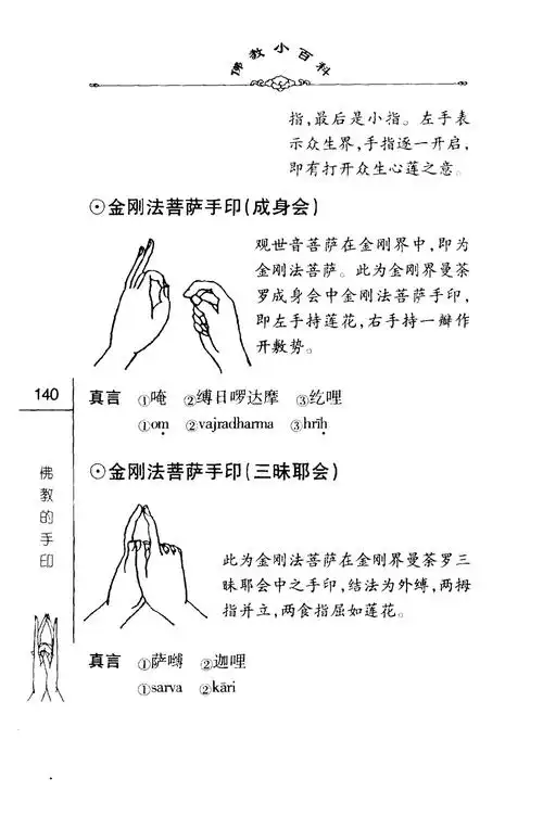 密法手印教学金刚法菩萨手印三昧耶会