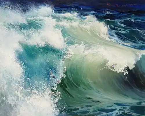 《东海的海浪》/100*80cm/申金革/2013年