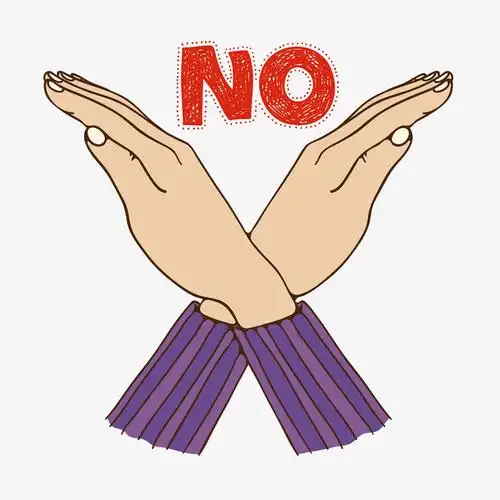 关键词 : 卡通,双手,紫色的,禁止,插图,no,手绘