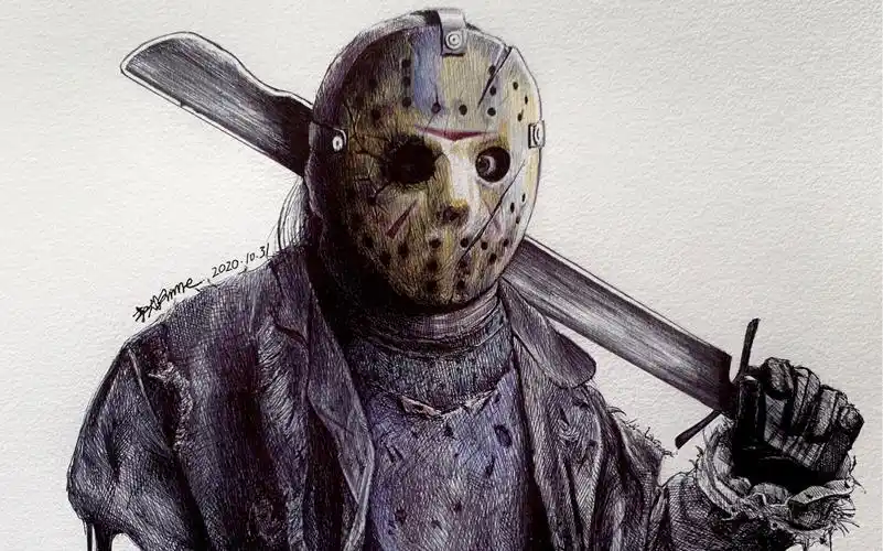 【圆珠笔手绘】十三号星期五 杰森