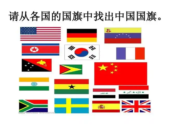 请从各国的国旗中找出中国国旗.