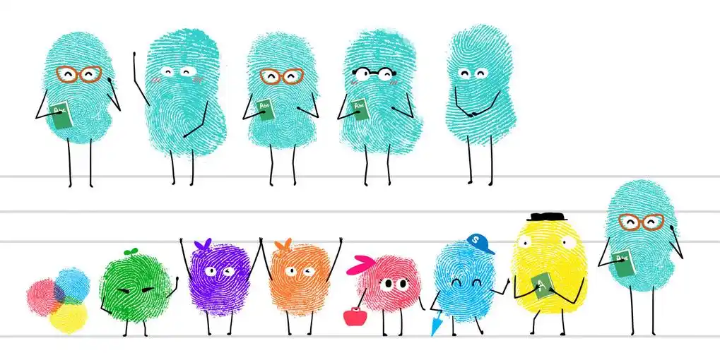 指纹小人角色设计|插画|概念设定|小蜜蜂画漫画 - 原创作品 - 站酷