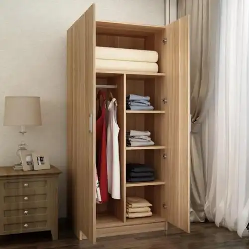 房间经济型分隔衣柜带转角卧室小户型型家用开门式结实对开门板式