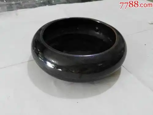 民国传世完美品黑釉瓷笔洗非常漂亮没有任何磕碰