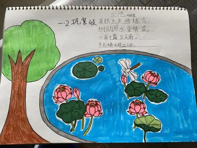 娇嫩的荷叶刚刚露出那细嫩的小尖角, 立马就