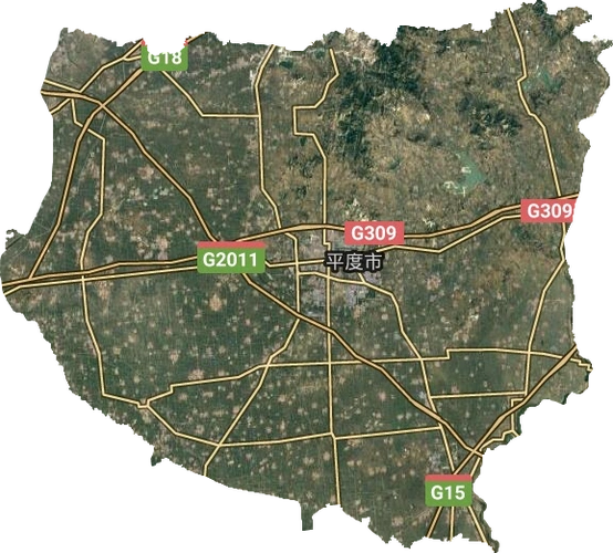 平度市高清卫星地图