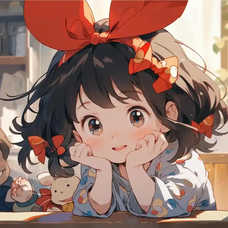 头像丨呆萌女孩.动漫可爱小女孩,拥有婴儿肥和大眼睛,戴着可爱 - 抖音