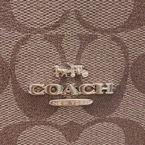 coach蔻驰经典logo双面双色母子大号托特单肩包_【未使用】新_1120元