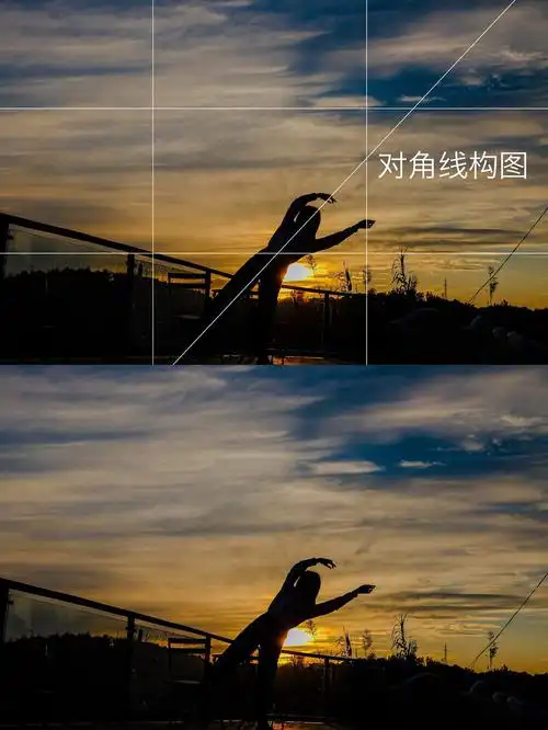 日落剪影拍照技巧三分构图法