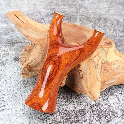 亲贝鱼木制弹弓 沙漠铁飞虎叉实木弹弓原木头质纯手工制作户外扁 掉毛