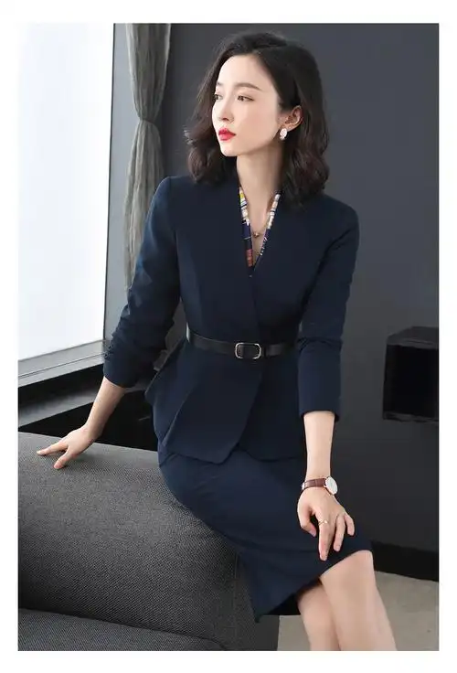 菲伊斯莉冬季教师面试职业女套装正装小西装气质收腰显瘦商务西装工作