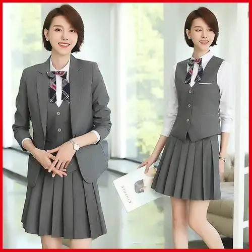 时尚幼师职业套装女秋季新款教师园服女幼儿园老师工作服面试服装已售