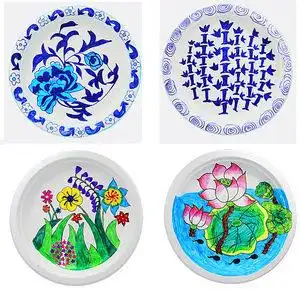 美术绘画纸盘图片