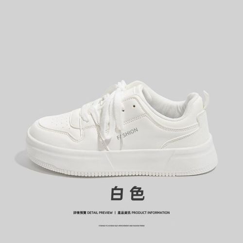 顺丰配送】新款百搭小白鞋女配裙子的鞋子春季薄款透气休闲板鞋 白色