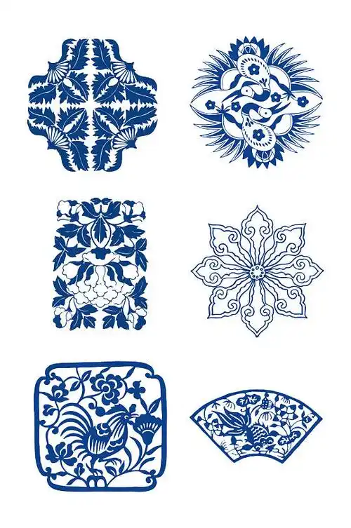 青花瓷图案花瓶花纹