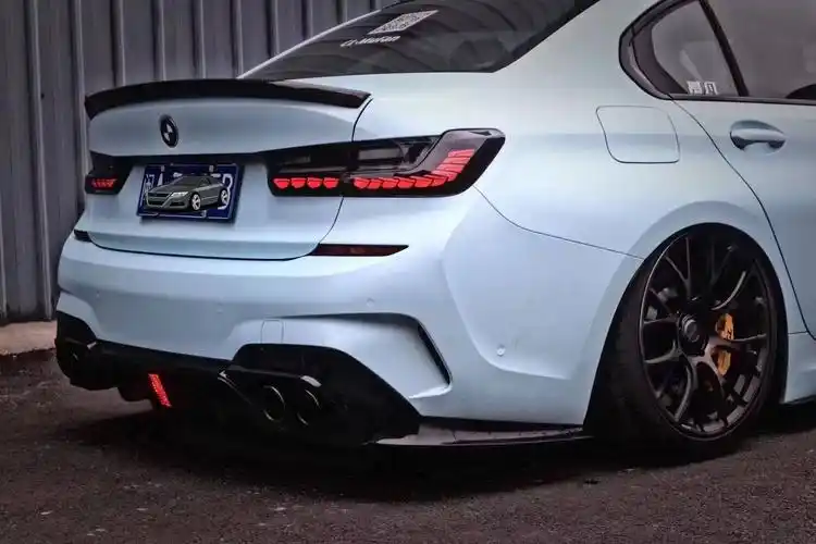 李洋分享宝马新款3系改装airbft气动避震套件低趴效果