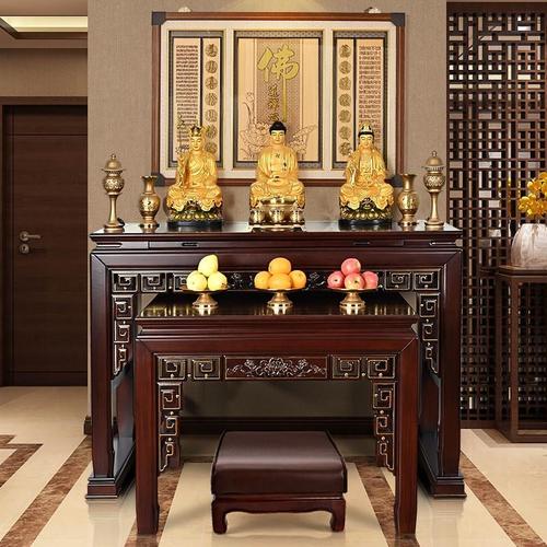 楠木实木家用佛台新中式柜供桌