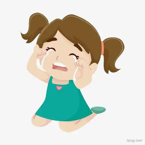 吓哭的孩子png素材透明免抠图片-动植人物