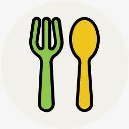 旅游剪影旅行矢量图 卡通刀叉