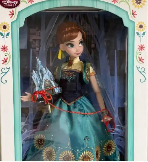 迪士尼限量版冰雪奇缘生日惊喜夏日安娜娃娃