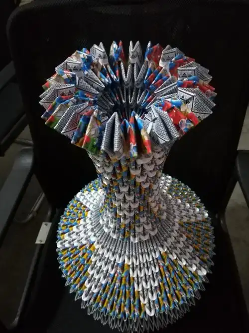 平儿扑克牌折叠手工艺品展,美美哒!