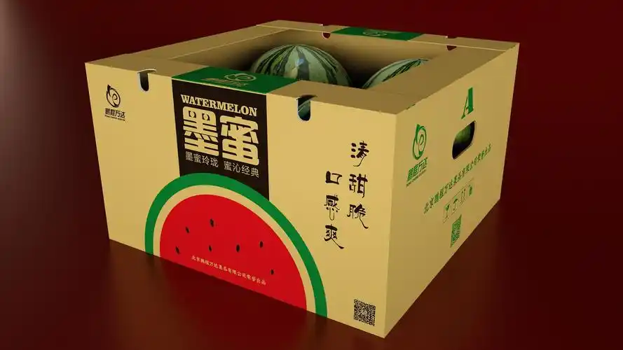 给印厂设计的一批西瓜纸箱包装模版