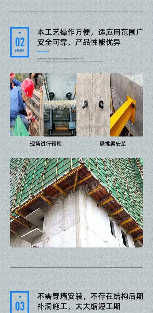 松茂建材悬挑工字钢预埋件新型工字钢悬挑架方案生产厂家