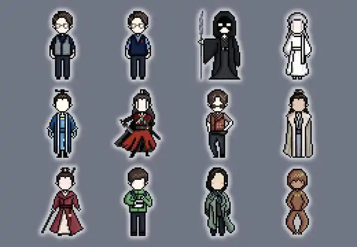 像素画朱一龙角色人物