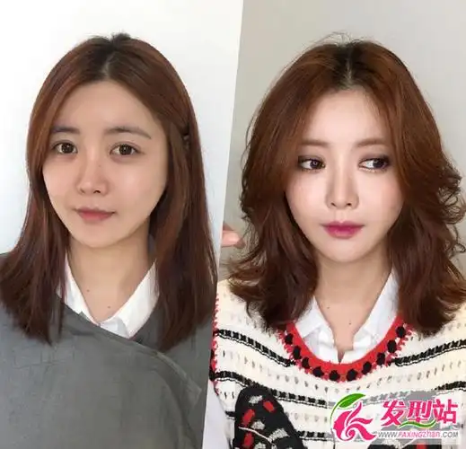 发型妆容改变气质卷发vs直发对比图