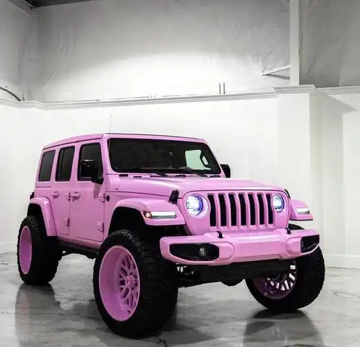 粉色jeep牧马人女生的dreamcar