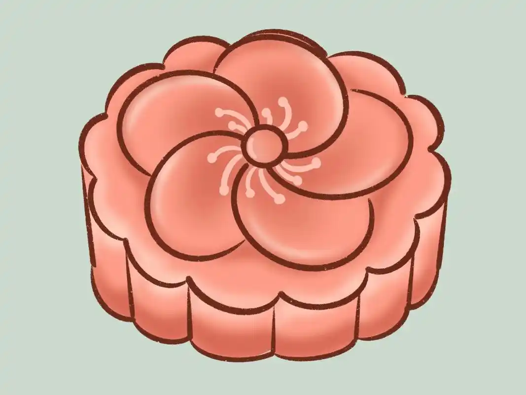 可爱简笔画【含教程】鲜花月饼#创意美术 #简笔画 #中秋节  - 抖音