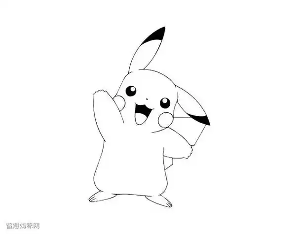 可爱的皮卡丘简笔画图片