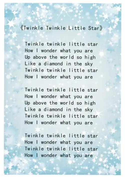 英文歌曲《小星星》