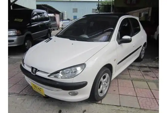 peugeot 206 三大保证  新北市 2000 白色系 品证汽车商行 10万