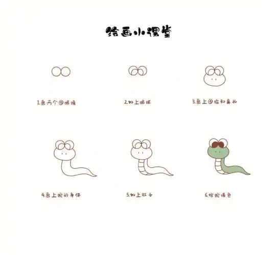 绘画小课堂蛇