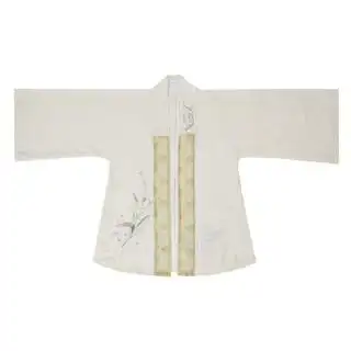 钟灵记宋制汉服铃儿女士直领对襟短衫zlj972浅柠黄xs