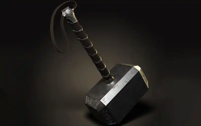 3dmax零基础雷神之锤模型材质次世代pbr流程武器建模制作讲解