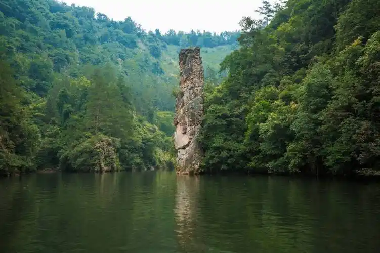 据说,韩剧《九天半》拍摄的湖水就是宝峰湖,怪不得这边有不少 韩国 人