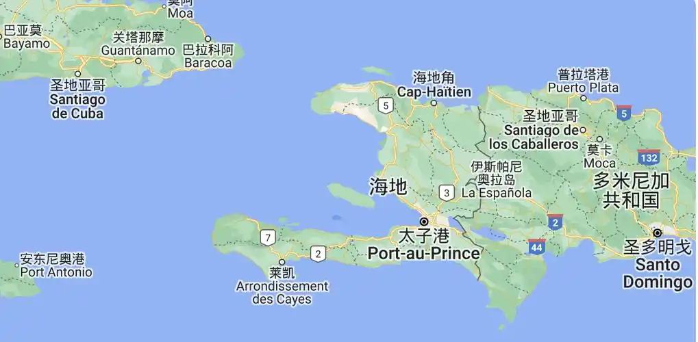 海地地图,图源:谷歌地图