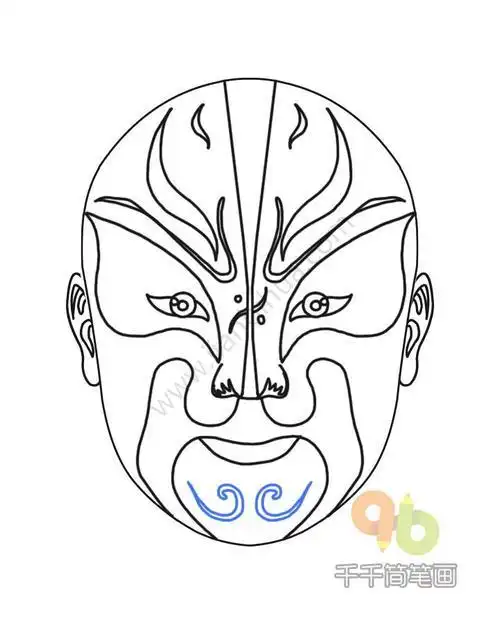 千千简笔画脸谱