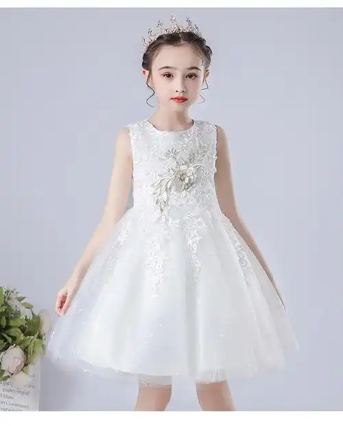 迪士尼disney同款儿童礼服公主裙蓬蓬纱钢琴演奏主持人女童生日晚礼服