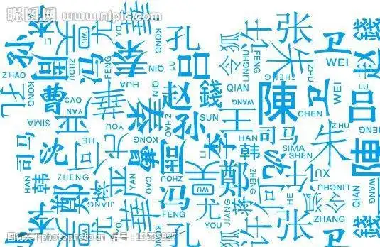 百家姓矢量图片