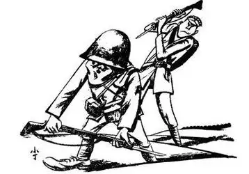 笔画第5页简笔画首页 彩色简笔画  正文     少儿画日本鬼子兵的人物