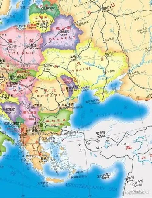 乌克兰有7个陆地接壤的邻国还跟3国隔海相望有些地名不好记