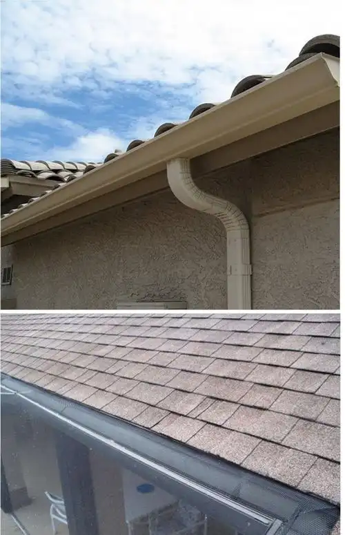 天沟雨水槽屋檐pvc塑料房檐排水槽u型屋顶接水槽檐沟落水房屋导水