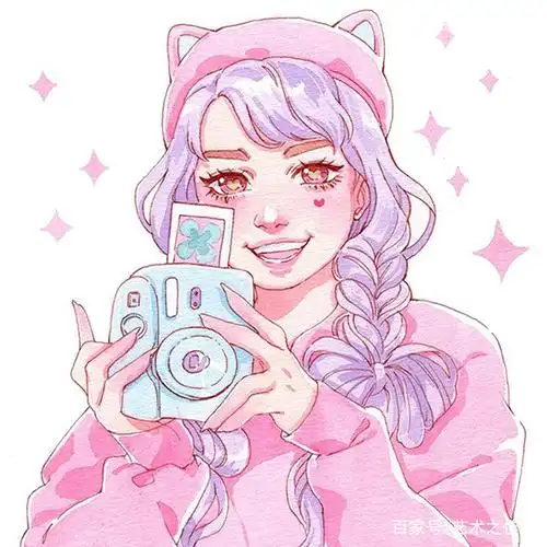 人物插画,漂亮的女孩,胖胖的好可爱