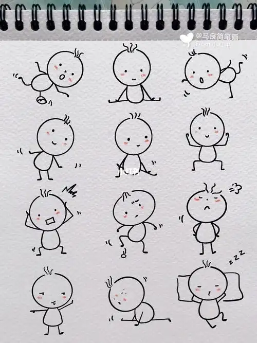 ④生气96表情包教程绘画简笔画教程素材表情简单表情颜文字3