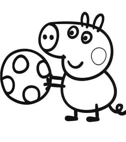 小猪佩奇图片简笔画,小猪佩奇简笔画(假期陪孩子一起来涂色吧)