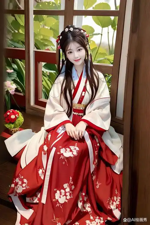 汉服#红罗裙的由来可以追溯到唐代.