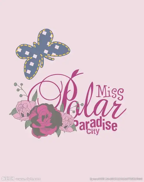 矢量花朵蝴蝶印花图案图片